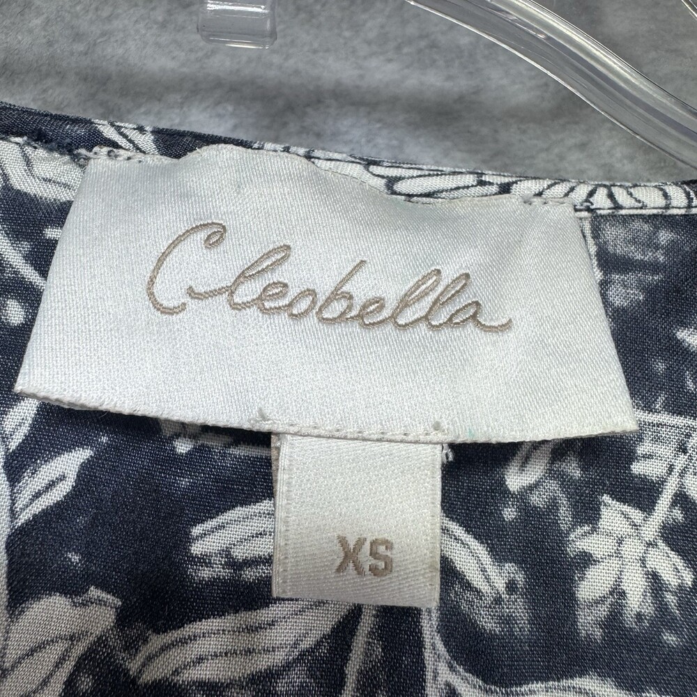 Cleobella Dress XS Midi Wrap Belted Floral Open Front Boho Cottagecore Viscose - Picture 3 of 11